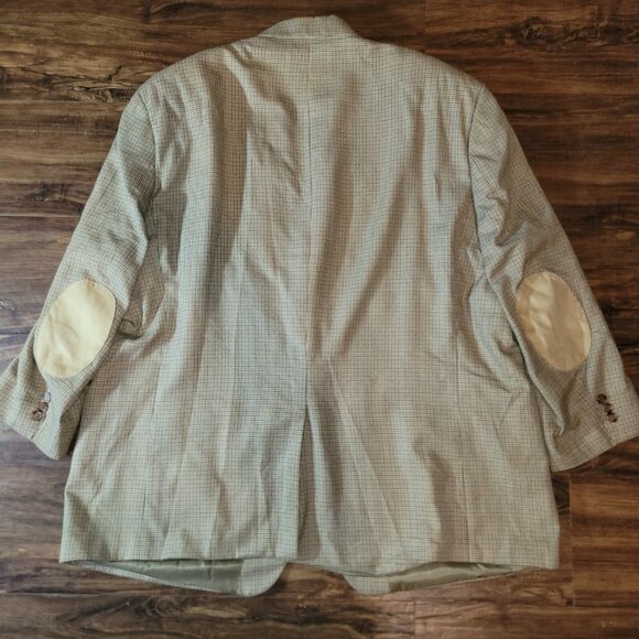 Lauren Ralph Lauren Sports Coat Mens 46R Brown Suede Elbow 2 Button FLAW - Picture 5 of 16